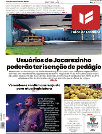 Capa do jornal Folha Londrina 01/03/2024
