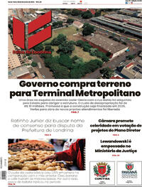 Capa do jornal Folha Londrina 02/02/2024