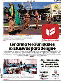 Capa do jornal Folha Londrina 05/03/2024
