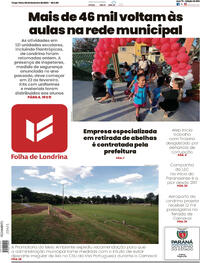 Capa do jornal Folha Londrina 06/02/2024