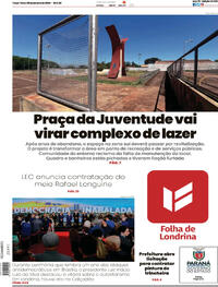 Capa do jornal Folha Londrina 09/01/2024
