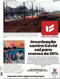 Capa do jornal Folha Londrina 12/03/2024