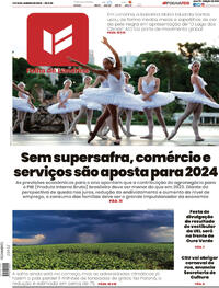 Capa do jornal Folha Londrina 13/01/2024