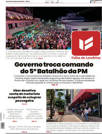 Capa do jornal Folha Londrina 13/02/2024
