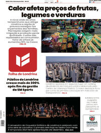 Capa do jornal Folha Londrina 14/03/2024