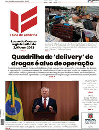 Capa do jornal Folha Londrina 16/02/2024