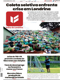 Capa do jornal Folha Londrina 17/02/2024