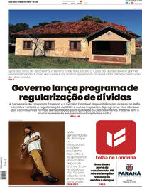Capa do jornal Folha Londrina 19/04/2024