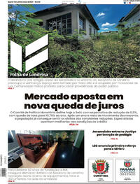Capa do jornal Folha Londrina 20/03/2024