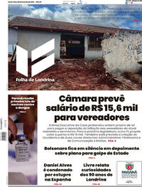 Capa do jornal Folha Londrina 23/02/2024