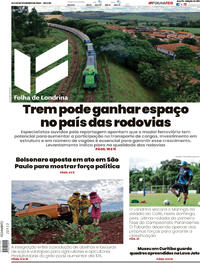 Capa do jornal Folha Londrina 24/02/2024