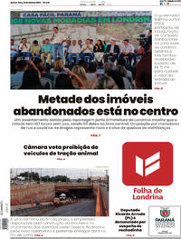 Capa do jornal Folha Londrina 25/04/2024