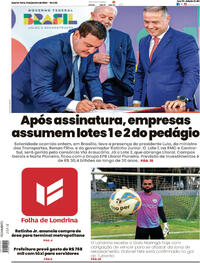 Capa do jornal Folha Londrina 31/01/2024