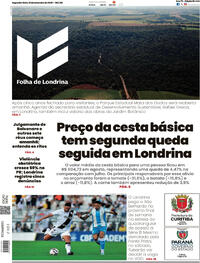 Capa do jornal Folha Londrina 01/09/2025
