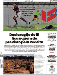 Capa do jornal Folha Londrina 02/06/2025