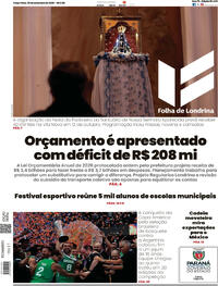 Capa do jornal Folha Londrina 02/09/2025