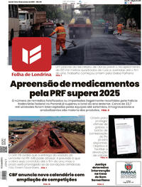 Capa do jornal Folha Londrina 02/10/2025