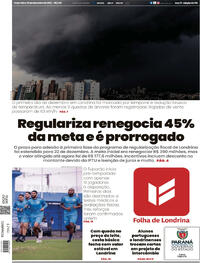 Capa do jornal Folha Londrina 02/12/2025