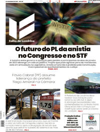 Capa do jornal Folha Londrina 03/05/2025