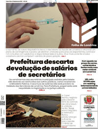 Capa do jornal Folha Londrina 03/06/2025