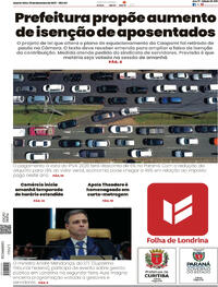 Capa do jornal Folha Londrina 03/12/2025