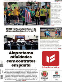 Capa do jornal Folha Londrina 04/08/2025