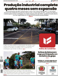 Capa do jornal Folha Londrina 04/09/2025