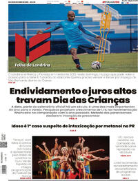 Capa do jornal Folha Londrina 04/10/2025