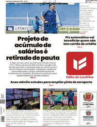 Capa do jornal Folha Londrina 05/06/2025