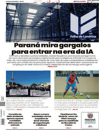 Capa do jornal Folha Londrina 05/07/2025