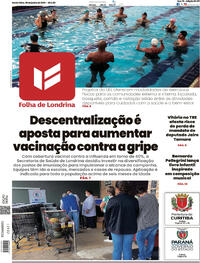 Capa do jornal Folha Londrina 06/06/2025