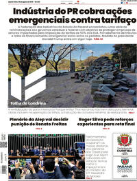 Capa do jornal Folha Londrina 06/08/2025