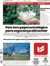 Capa do jornal Folha Londrina 06/09/2025