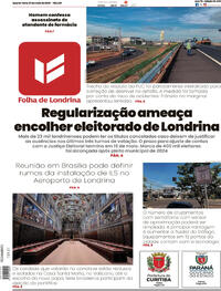 Capa do jornal Folha Londrina 07/05/2025