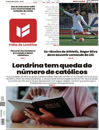 Capa do jornal Folha Londrina 07/06/2025