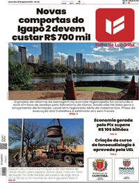 Capa do jornal Folha Londrina 08/08/2025
