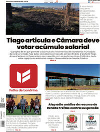 Capa do jornal Folha Londrina 09/07/2025
