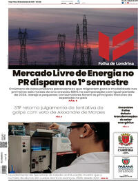 Capa do jornal Folha Londrina 09/09/2025