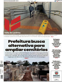 Capa do jornal Folha Londrina 09/10/2025