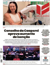 Capa do jornal Folha Londrina 09/12/2025