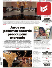 Capa do jornal Folha Londrina 10/05/2025
