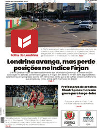 Capa do jornal Folha Londrina 12/05/2025