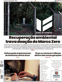 Capa do jornal Folha Londrina 12/06/2025
