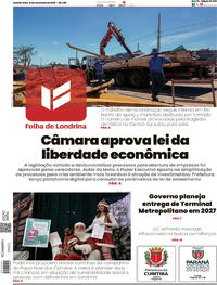 Capa do jornal Folha Londrina 12/11/2025