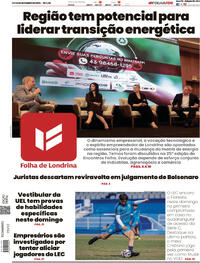 Capa do jornal Folha Londrina 13/09/2025