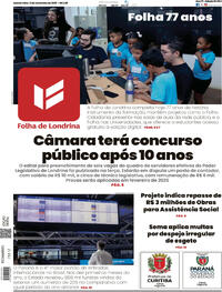 Capa do jornal Folha Londrina 13/11/2025