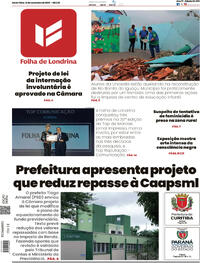 Capa do jornal Folha Londrina 14/11/2025