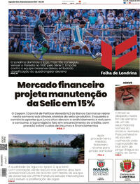 Capa do jornal Folha Londrina 15/09/2025