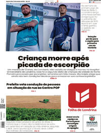 Capa do jornal Folha Londrina 15/10/2025