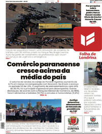 Capa do jornal Folha Londrina 16/05/2025